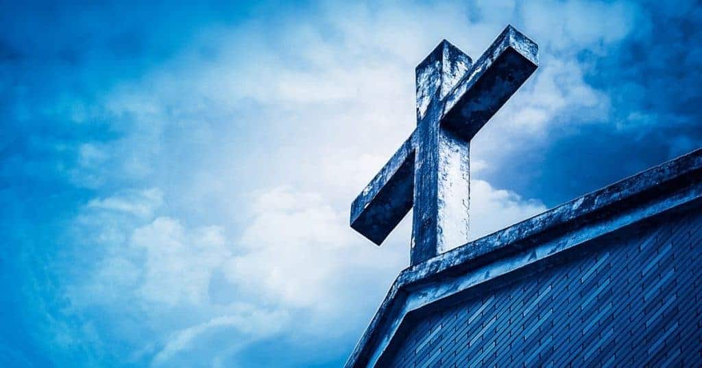cross on church eave