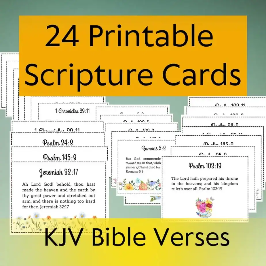 24 Scripture Cards printable